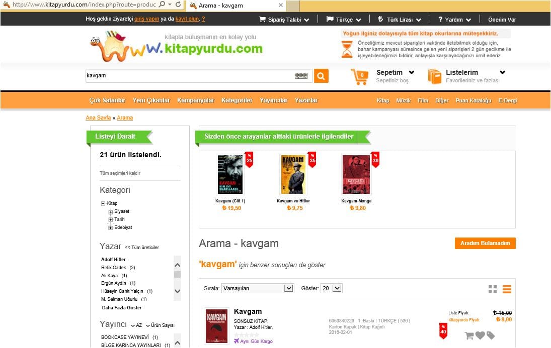 kitapyurdu ScreenShot